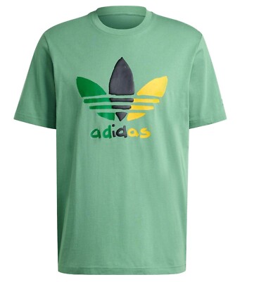 NEW MEN'S ADIDAS ORIGINALS MULTI COLOR TREFOIL SHIRT ~SIZE MEDIUM