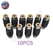 10-Pack AV RCA Audio Video Female to Female Jack Coupler Adapter Connector