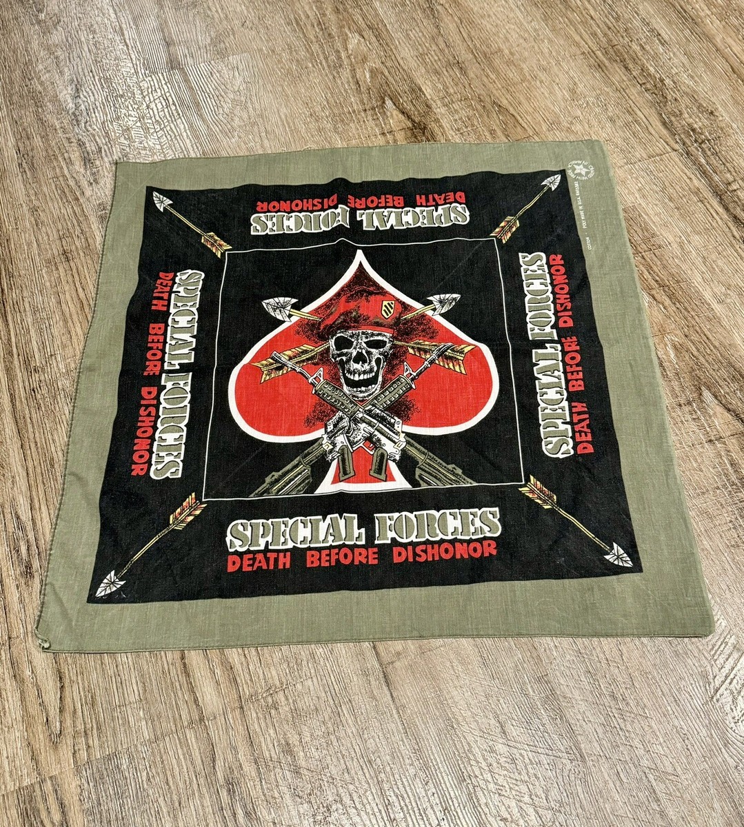 vintage 80s US ARMY SPECIAL FORCES DEATH BEFORE DISHONOR