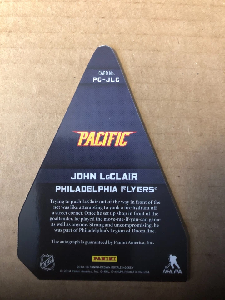 13-14 Crown Royale Pacific's Choice Autos Ruby Holofoil #PCJLC John LeClair 9/25 - Image 2 of 2