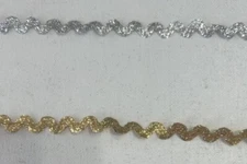 Ric Rac Trim 10 Yards GOLD or SILVER Crafting, Decorating, Scrapbooking