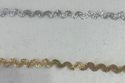 Rick Rack Trim 10 Yards GOLD or SILVER Crafting, Decorating, Scrapbooking