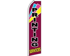Printing Services Pink / Black Swooper Super Feather Advertising Flag