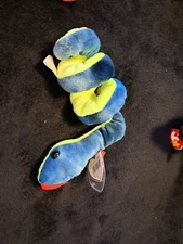 Ty Beanie Baby Hissy The Snake 1997 PVC Pellets ***Rare Retired Vintage***