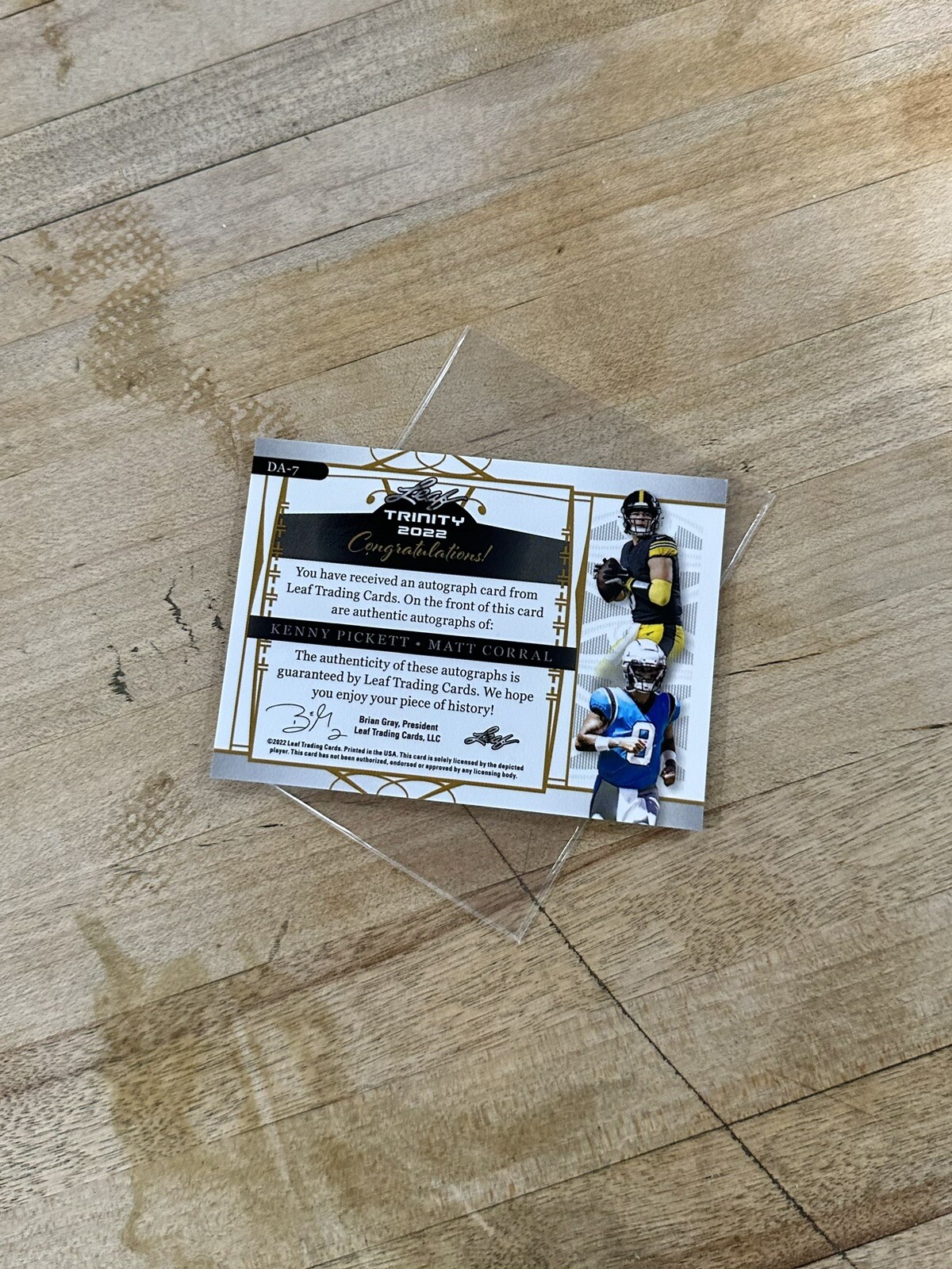 2022 LEAF TRINITY KENNY PICKETT MATT CORRAL ROOKIE DUAL AUTO AUTOGRAPH