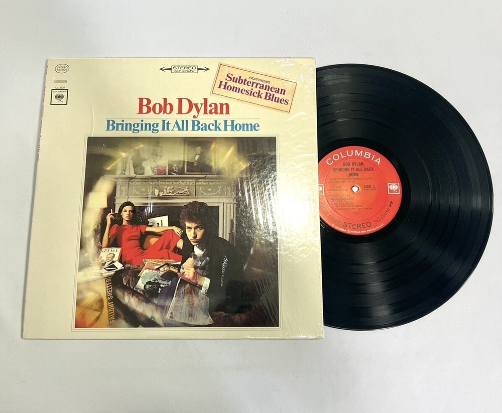 Bob Dylan Bringing It All Back Home Shrink Wrap Hype Sticker Vinyl LP 1965