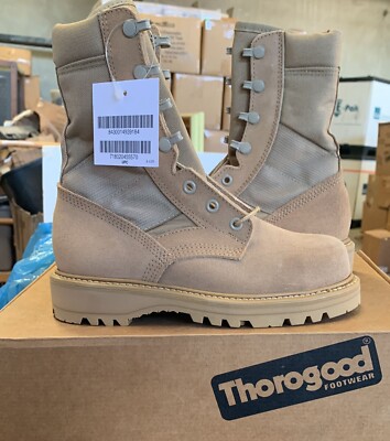 New Thorogood Hot Weather Boots USGI Combat Desert Tan  display picture 1