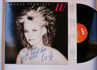 Lu Broken Promises NL LP 1983 + Innerbag Signed Cover!! Synthpop Tony Carey