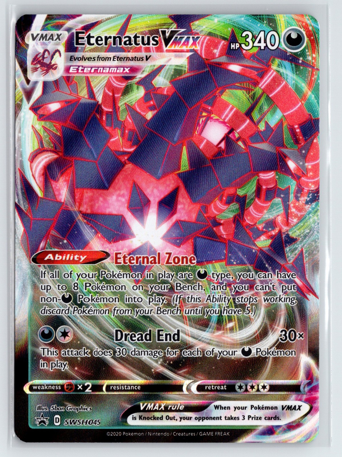 Pokemon SWSH: Sword & Shield Promo Cards #SWSH045 Eternatus VMAX NM