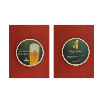 Zillertal Sie trinken das Tiroler Weißbier? Brauerei Bierdeckel Beermat