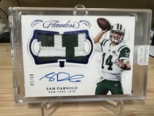 2018 Sam Darnold Panini Flawless Sapphire RPA RC Rookie Patch Auto Sealed /10