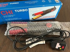 Chi Turbo Regular 1 Ceramic Hairstyling Iron by Farouk USA GF1538 Red VTG Korea