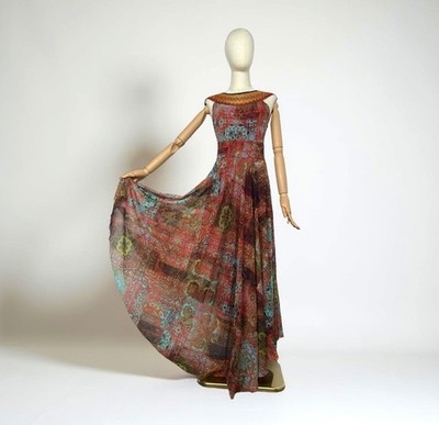 エ*7様 FUZZI フッジ美品ワンピース Jean Paul Gaultier Fuzzi by Jean Paul Gaultier Mesh Dress Long Maxi Asymmetrical