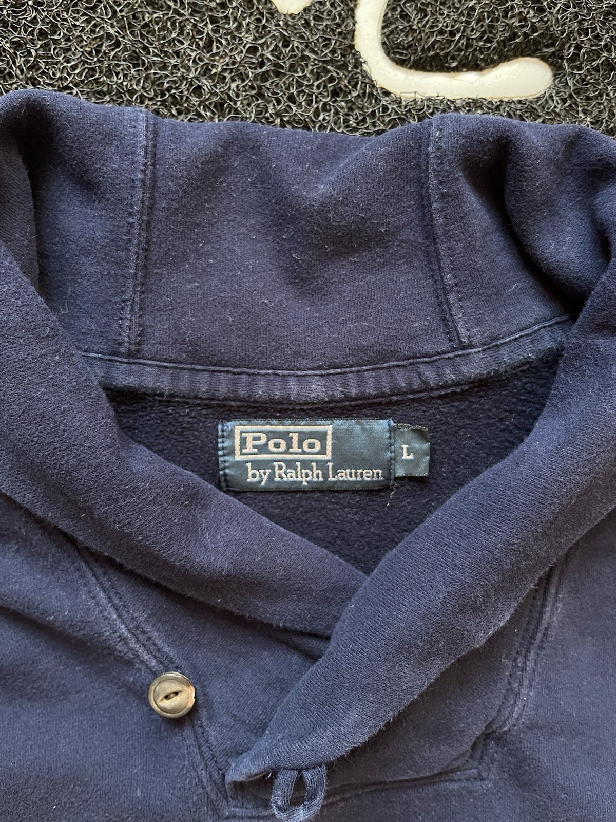 Polo Ralph Lauren vintage pony blu felpa con bottoni taglia L