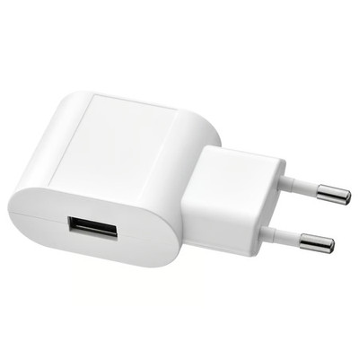 IKEA SMÅHAGEL 5W Ladegerät mit 1 USB-Ausgang, weiß, 5.0W USB-A Stecker  1.0A