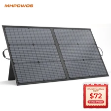 MHPOWOS 110W Portable Solar Panel Foldable Charger for Jackery Ecoflow Bluetti