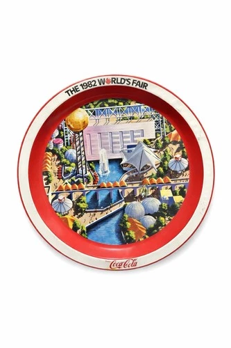 Vintage 1982 World’s Fair Coca-Cola Metal Tray Knoxville TN