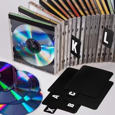 26pcs CD/DVD/Vinyl Record Organizer Dividers A-Z Alphabet File Storage