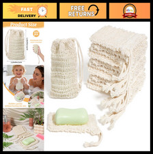 100PCS Natural Sisal Soap Saver Bags - Exfoliating Drawstring Pouches for Bath
