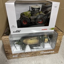 1/32 Krone Big Pack 1290 HDP Vc Baler Limited Edition and claas axion 850 dirty