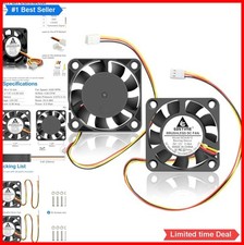 40mm Fan 3-Pin 12V 40x40x10mm Mini Computer Case PC CPU Cooling 2-Pack Brushless