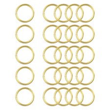 25Pcs Open Jump Rings, 10mm/0.39" Brass Jump Ring Connectors 1mm Thick O Rings