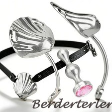 Flat Shell Sissy Men Chastity Cage With Chastity Belt BDSM Male ToFemale Bondage