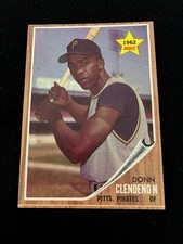 DONN CLENDENON ROOKIE TOPPS 1962 PITTSBURGH PIRATES LEGEND #86 BASEBALL CARD !. rookie card picture