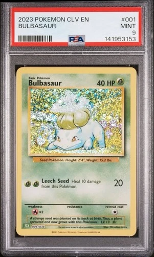 2023 Pokemon TCG Classic Venusaur & Lugia EX Deck #001 Bulbasaur PSA 9 Card MINT