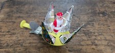 VTG 1950s Tin Litho Spinning Santa Claus Tree Push Toy Christmas Made in Japanno