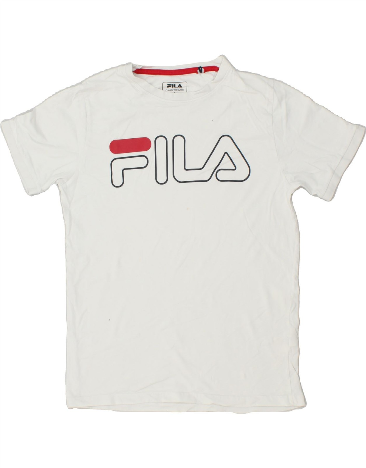 T shirt uomo FILA grafica top piccola bianca cotone CM05