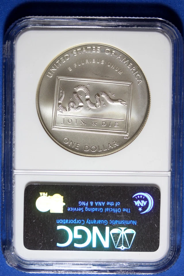 2006 P NGC MS69 Franklin Tercentenary Commemorative Silver Dollar #B50711 - Image 2 of 2