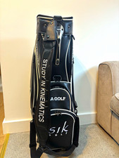 LA GOLF SIK Cart Golf Bag Black/White w/ Shoulder Strap, Divider System