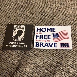 VFW Post 6675 Beer Coaster & USO Refrigerator Magnet - PITTSBURGH, PA