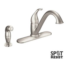 Moen 7840SRS Camerist Standard Kitchen Faucet w Side Spray Spot Resist Stainless