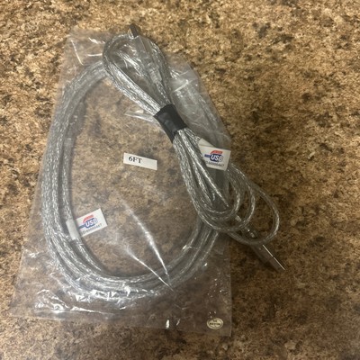 USB Printer Cable Hi-Speed 6ft Type A Male to USB Type B Male TID 60000467 PAIR