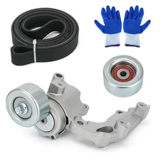 Drive Belt Tensioner and Idler Pulley Serpentine Belt Kit Compatible with Lex...