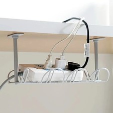 Under Desk Cable Management Tray Organizer,Cord Holder Wire Storage Box Rack She