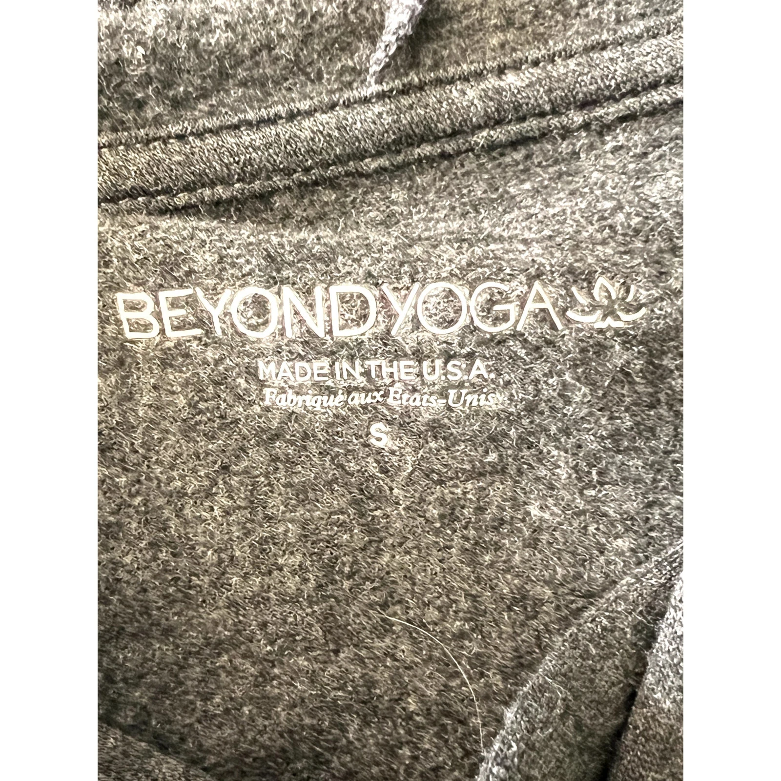 beyond-yoga charcoal lace up long sleeves very soft hoodie