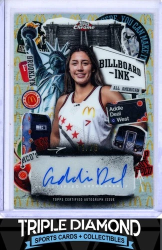 2025 Topps Chrome McDonald's All American Basketball McDonald's Logo Refractor Addie Deal #BI-ADE