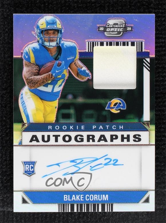 Blake Corum Panini Contenders Optic Rookie Patch Autographs #RPABCM Base