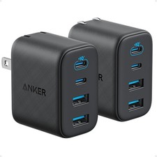 Anker Zolo USB C Charger Block, 2-Pack 4-Port Wall Adapter with 50W Max Output,