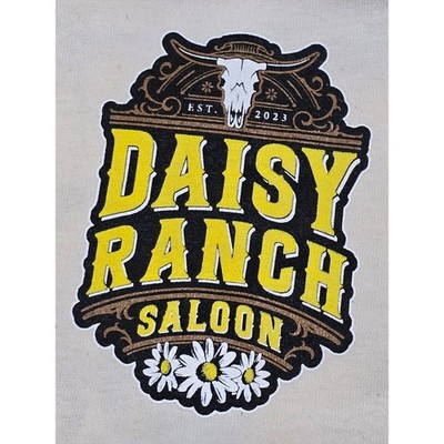 Daisy Ranch Saloon T Shirt Cream Large Ranch Hand Gildan Heavy Cotton /0300