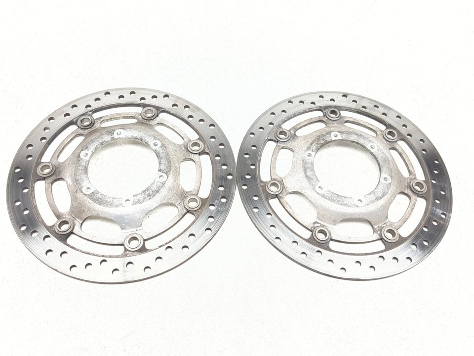 03-10 Honda ST1300 Left & Right Front Brake Rotor Set Disc Stopping - Image 2 of 4