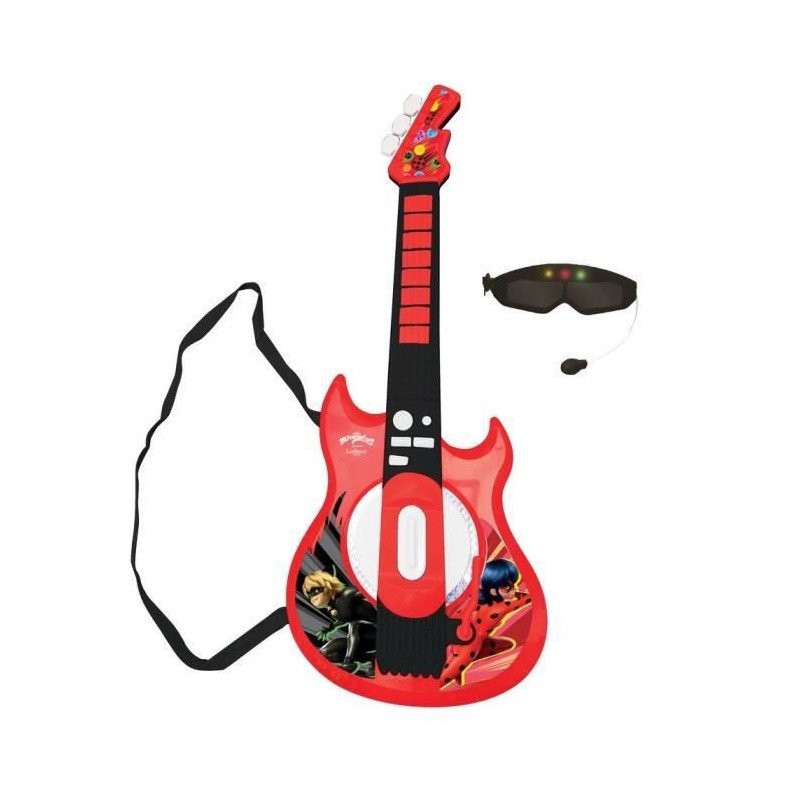 Guitare lumineuse Miraculous et ses lunettes micro pour chanter en jouant
