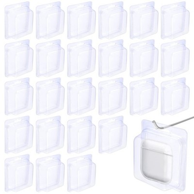 25 Pack Clear Plastic Clamshell Package Box Storage Container Square Plastic ...