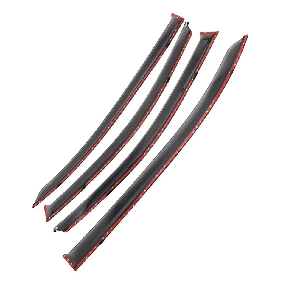 Protectores de lluvia para Honda Accord 2013-2017 clip en 4x humo 4 piezas con moldura cromada Foto 3 de 4