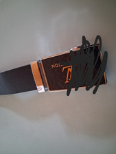 Herren Gürtel Leder Schwarz Gr.125 mit Logo...