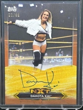 2020 Topps WWE NXT DAKOTA KAI Roster Bronze #'d /99  Autograph Base Auto AEW TNA