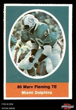 1972 Sunoco Stamps Marv Fleming Dolphins DOUBLE-PRINT Utah 6 - EX/MT